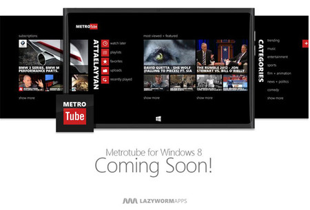 Metrotube pronto tendrá su versión para Windows 8