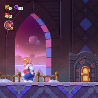 La mansión de los Empujapums al 100% en Super Mario Bros. Wonder