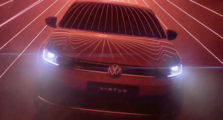 El Volkswagen Virtus 2023 continúa revelando su rediseño a través de teasers