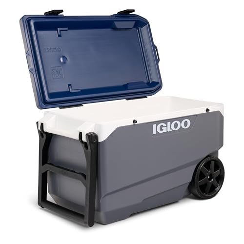 IGLOO Maxcold Latitude 90 Nevera portátil con Ruedas, 85 litros, Gris
