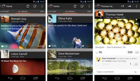 La nueva aplicación oficial de Google+ ya está disponible para Android