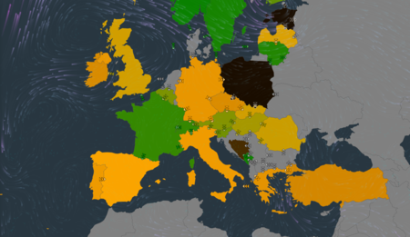 Este cautivador mapa muestra en tiempo real cuánto CO2 está emitiendo cada país en cada momento