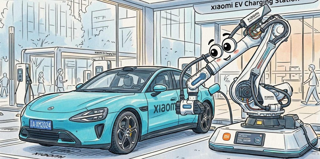 No cargues el coche como un móvil cuando puedes usar su propio brazo robótico submilimétrico: lo último de Xiaomi nos hace vivir en el futuro 