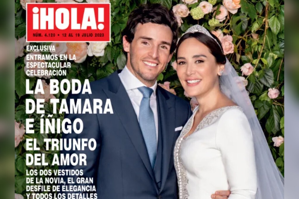 El vestido de Tamara Falcó, a juicio: podría haber copiado a la reina Letizia y el ramo parece