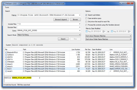 FileSeek busca expresiones regulares en el contenido de tus archivos