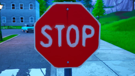 Desafío Fortnite: destruye señales de STOP con el traje Catalizadora. Solución