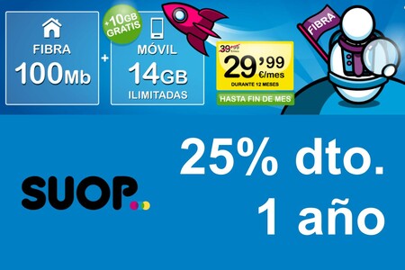 Fibra y móvil sin competencia durante 1 año, la nueva promoción de SUOP