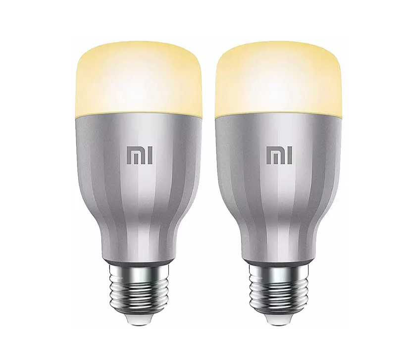 Bombilla - Xiaomi LED Smart Bulb, Pack de 2, 4000K, 800 lm, Blanco y color