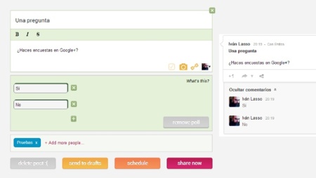 Crea rápidamente encuestas en Google+ desde Chrome con Do Share