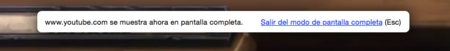 Aviso Pantalla Completa Youtube