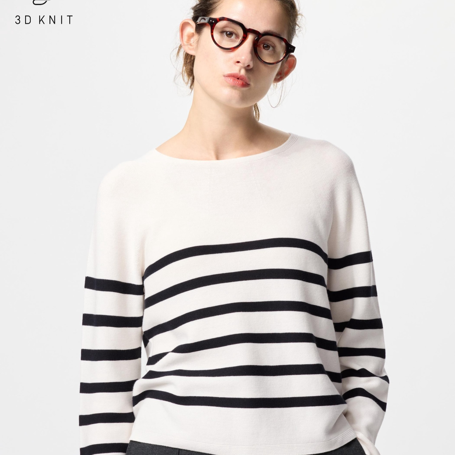 Jersey punto 3D sin costuras algodón (rayas)