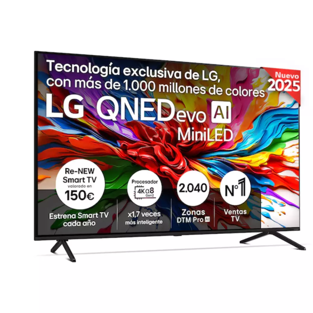 Smart TV LG QNED evo MiniLED AI QNED9E 55 pulgadas 4K 2025
