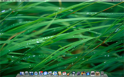 El fondo de escritorio de Mac OS X Leopard