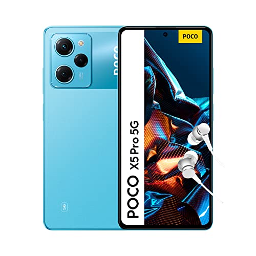 POCO X5 Pro 5G - Smartphone de 6+128GB, Pantalla de 6.67” 120Hz FHD+ POLED, Snapdragon 778G, Camara pro-grade 108MP, 5000mAh, NFC, Azul (Versión ES + 3 años de garantía)