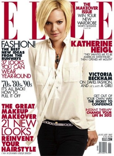 Katherine Heigl, inaugura el año en Elle como un pan sin sal