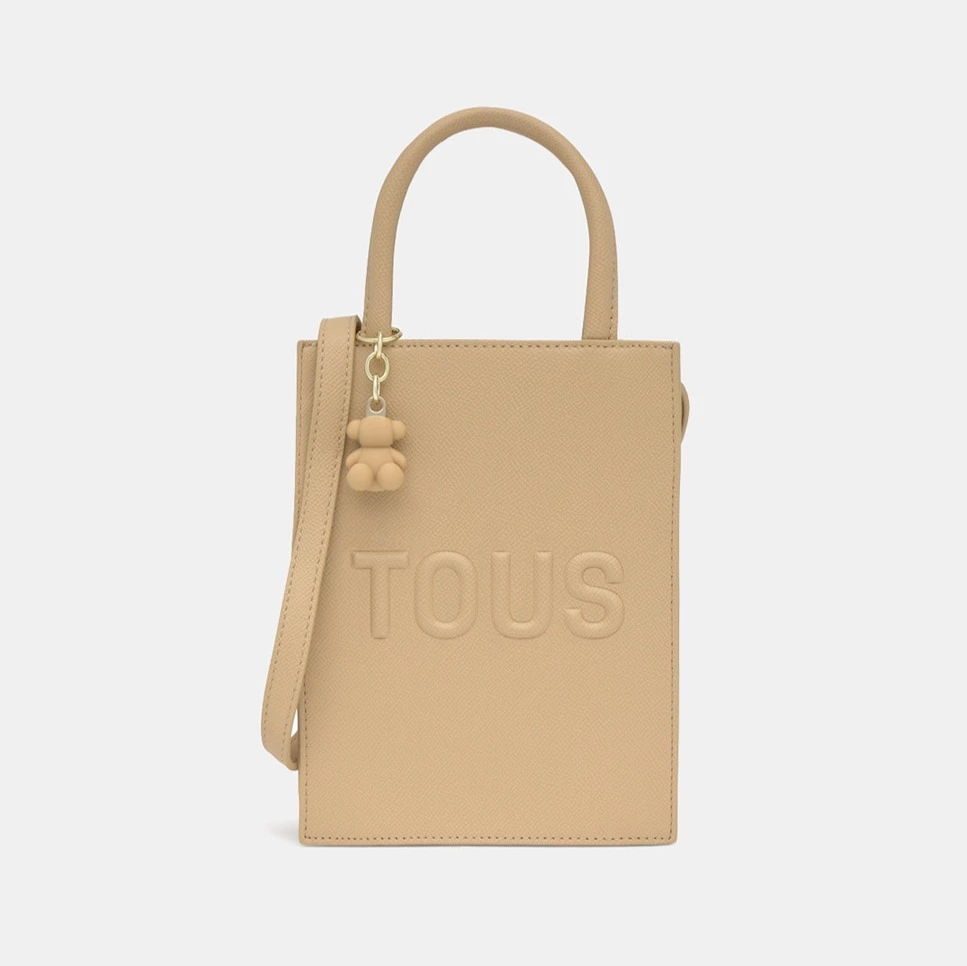 Bolso mini con cierre de botón magnético y doble asa Tous Brenda 

