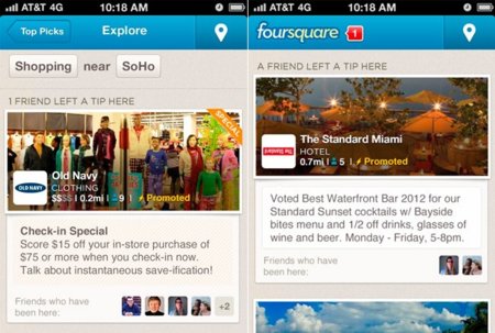 Foursquare se anima con su propia versión de los "Tweets patrocinados"