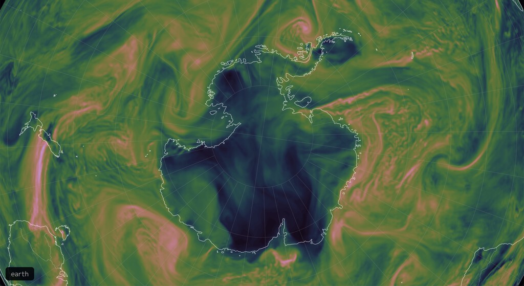 Este mapa animado es la navaja suiza del clima: muestra el viento, las olas y las corrientes en tiempo real y pasado