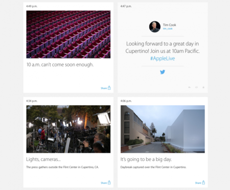 Apple se pone social en su web en anticipación al evento #ApplesferaKeynote9S