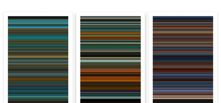 Esta web resume las películas pósters de colores minimalistas