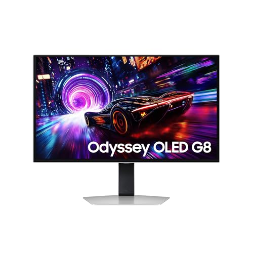 Samsung LS27FG816SUXEN, Monitor Gaming Odyssey OLED G8 G81SF de 27" 4K (3840 x 2160, 16:9, 240Hz, 0.03ms(GTG), 4K, FreeSync Premium Pro, Glare Free, VESA DisplayHDR TrueBlack 400, Plateado