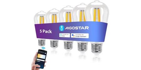 Pack de 5 bombillas inteligentes Aigostar