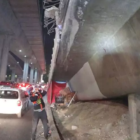 Se desprendió concreto del Segundo piso de Viaducto Tlalpan sobre los carriles centrales: esto sabemos de lo sucedido