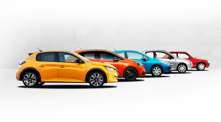 Del Peugeot 205 GTI al Peugeot e-208: así ha crecido y evolucionado el utilitario superventas de la marca del león