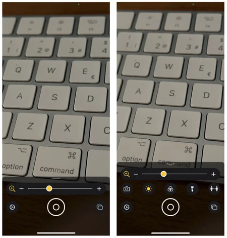 虫眼鏡の Iphone インターフェイス