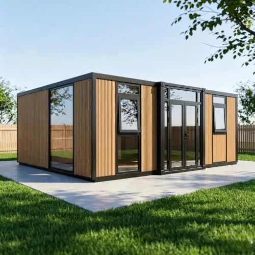 Casa plegable, cabina prefabricada, edificio portátil, sala de jardín