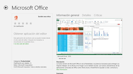 Office 2013 ya está en la Windows Store con enlace a la web y precios definitivos
