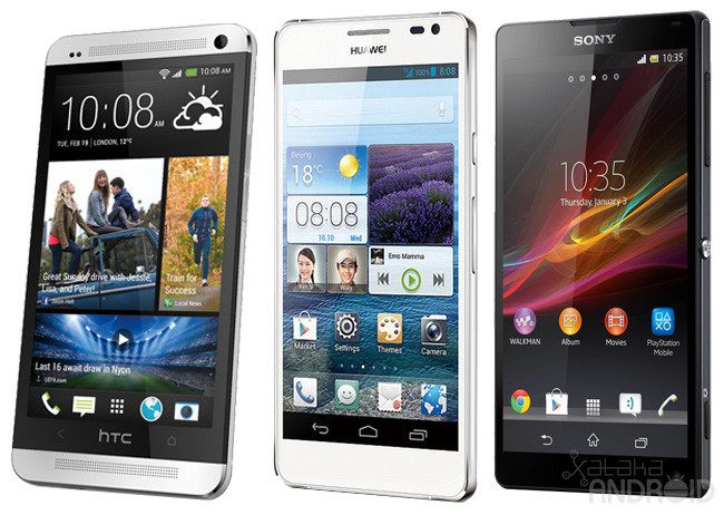 HTC One, Ascend D6 y Xperia Z