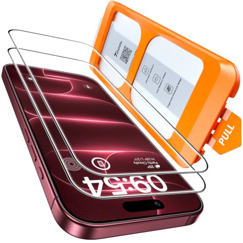 TOCOL 2 Piezas Protector Pantalla para iPhone 18 Pro, Instalación Fácil