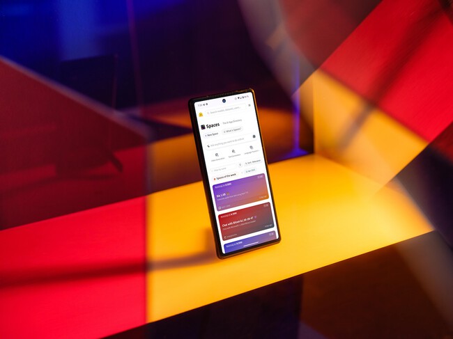 Mockuuups Google Pixel 6 Mockup Standing On A Yellow Pad