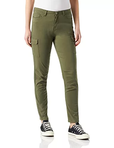 Schott NYC Trcargo-s20w Pantalones, Caqui, XS para Mujer