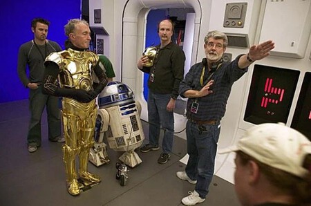 Anthony Daniels y George Lucas