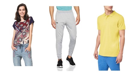 Chollos en tallas sueltas de pantalones, camisetas y polos de marcas como Desigual, Columbia, Under Armour y Jack & Jones en Amazon