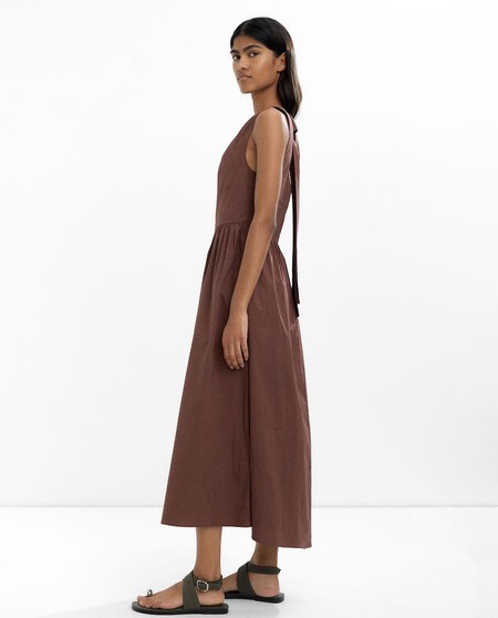 Vestido Marron Largo Verano