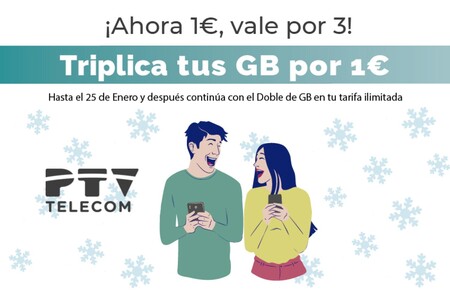 La promoción de navidad de PTV Telecom es para siempre: dos meses con el triple de gigas y luego te quedas con el doble