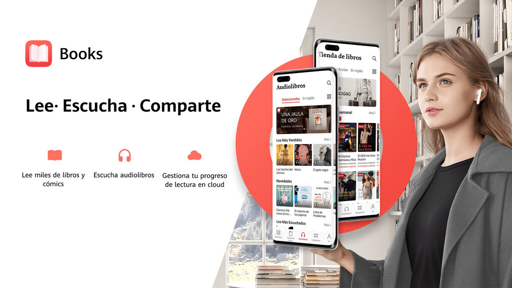 Los audiolibros llegan a Huawei Libros: ya puedes escuchar cerca de 350 títulos