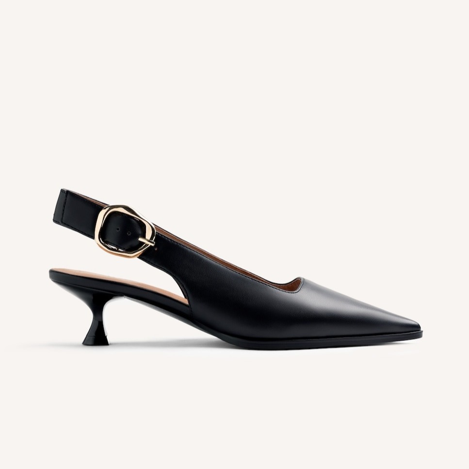 Zapatos de salón de mujer destalonados con hebilla decorativa - Gioseppo 

