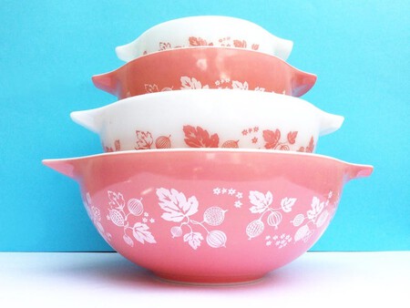 Juego de tazones rosas Etsy Pyrex