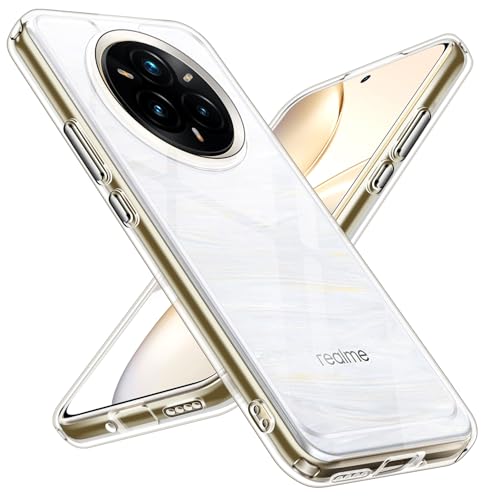 ivoler Anti-Amarillo Clara Funda para Realme 14 Pro+ 5G / Realme 14 Pro Plus 5G, [Protección Militar] Carcasa Bumper Teléfono Antigolpes Transparente Anti-arañazos Silicona PC Duro Case
