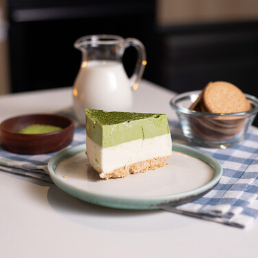 Tarta mousse de matcha: un delicioso postre japonés, sin horno