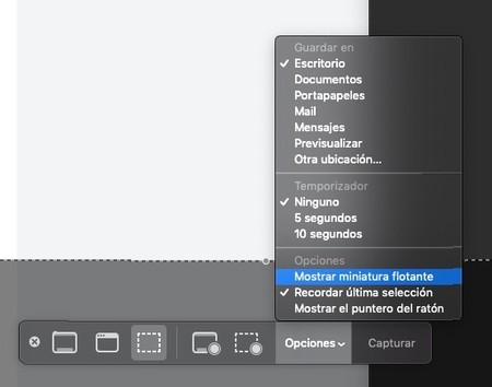 Macos Mojave Captura Pantalla Menu Opciones