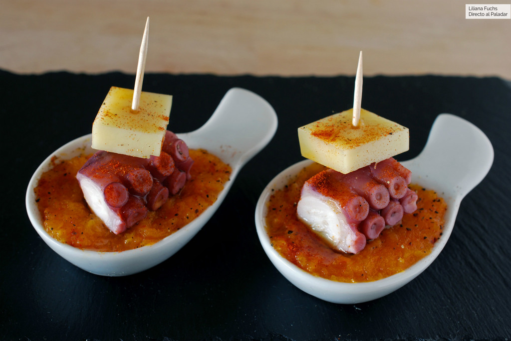 Pincho de pulpo y queso San Simón con calabaza: receta de aperitivo fácil y resultón