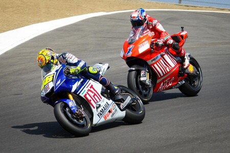Rossi Stoner Laguna Seca Motogp 2008