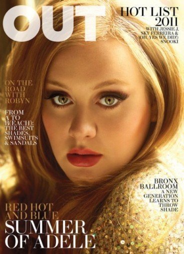 Adele para Out: una sesión maestra de como el photoshop deja el cutis terso como el culo de un bebé