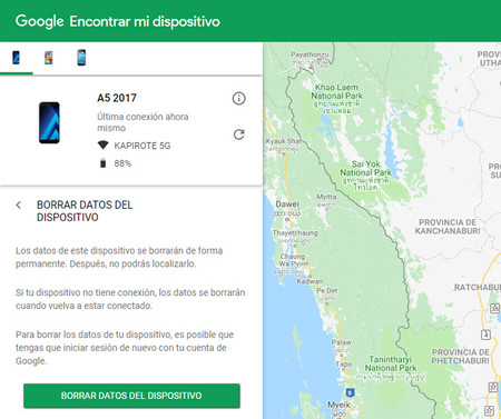 como encontrar un celular por GPS desde Google Encontrar mi dispositivo