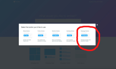 Twitter lanza un botón que permite enviar mensajes directos desde cualquier web